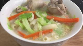 Sopas Recipe  Chicken Creamy Macaroni Soup [upl. by Jermayne]