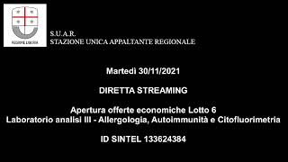 Apertura economica lotto 6 Lab analisi 3 Allergologia Autoimmunità Citofluorimetria SINTEL 133624384 [upl. by Buffo]