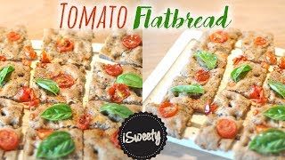 Homemade Mediterranean Flatbread Pizza Healthy Recipe [upl. by Harrak]