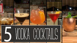 5 EASY Vodka Cocktails in 5 Minutes Make at Home Recipes Included [upl. by Riegel927]