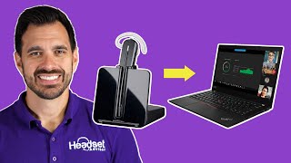 How to Connect Plantronics CS500 Series Headset to Computer CS540 Co54CS530 CS520 CS510 [upl. by Gnek]