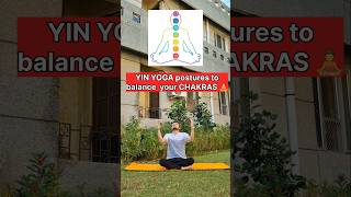 YIN YOGA postures to balance your CHAKRAS 🧘 chakras yoga yinyoga asana chakrahealing 🕉️ [upl. by Adnuahsar926]