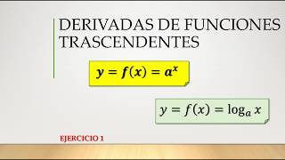 Derivada de funciones trascendentes [upl. by Ellehcam574]