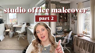 Office makeover  RENTER FRIENDLY vintage charm and an IKEA HACK [upl. by Ralip]