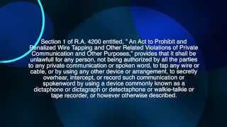 RA4200  AntiWiretapping Law [upl. by Winchell]