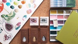 ✧̥˚ new art supplies ̥˚✧ unboxing amp swatching [upl. by Jonati]