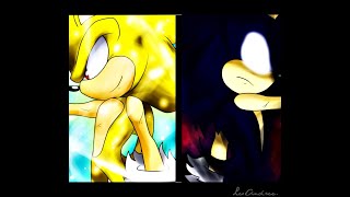 SSF2 Mod Battle Dark Super Sonic and Super Sonic Vs Fleetway Super Sonic [upl. by Noivax]