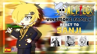 🚬•Vinsmoke Family react to Sanji•🚬EspañolEnglishAll parts [upl. by Ayyn807]