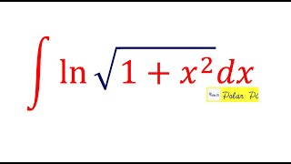 Integral of LnSqrt1x2  Integration by Parts [upl. by Medora432]