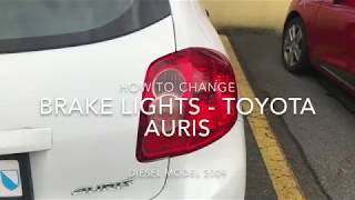 Toyota Auris  Changing Brake Lights [upl. by Adlesirk]