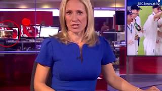 FUNNY BBC accidentally shows womans breasts during News at Ten [upl. by Alper]