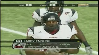 Northern Illinois  Idaho Vandals  Sept 22 2007  Larry English Justin Anderson Kibbie Dome [upl. by Endys]