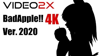 Video2X Upscaled BadApple 4K Version 2020 [upl. by Eiramassenav]