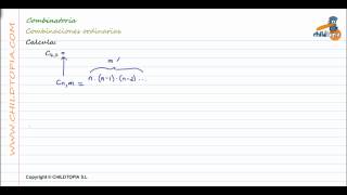 Combinatoria Combinaciones ordinarias 4º de ESO matemáticas [upl. by Knowle]