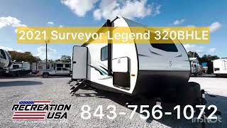 Used 2021 Forest River RV Surveyor Legend 320BHLE Travel Trailer recreationusa [upl. by Schroeder]