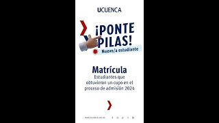 Tutorial de Matrícula  nuevosas estudiantes de carrera 2024 [upl. by Ennovy]