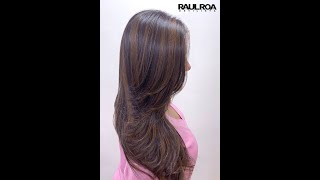 Mechas Color Miel shortvideo  RAUL ROA ESTILISTA [upl. by Elvera]