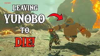 ABANDONING Yunobo on Death Mountain  Zelda Breath of the Wild [upl. by Odel547]