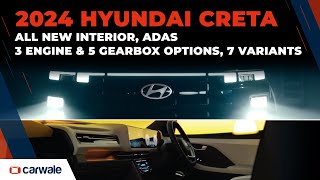 Hyundai Creta Facelift 2024 Colors Variants Features Revealed  Launching in January [upl. by Allekim341]