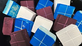 16 Blocks of Gholibn Gym Chalk  50 shades of blue  Satisfying ASMR  Sleep Aid [upl. by Gine575]