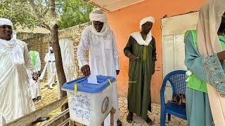 Counting begins in Chad Presidential election [upl. by Aslin]