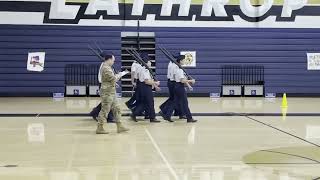 2nd Place Armed Regulation Drill Lathrop High Drill Meet 2024 [upl. by Lanta568]