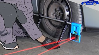 Comment REGLER soimême le PARALLELISME des roues avant avec un outil LASER [upl. by Icaj]