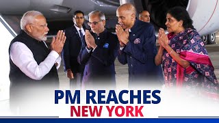 LIVE PM Modi arrives in New York [upl. by Enyawd681]