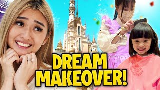 Our Daughter Gets her DREAM MAKEOVER at Disneyland [upl. by Nnahtur499]