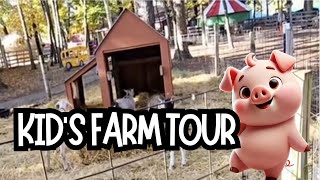 Kids Farm Tour  Farm Animals  Daycare Field Trip Visit Childcare Preschool Vlog  pigs cow goat [upl. by Ereynihc]