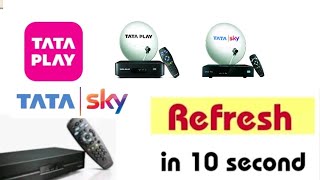 How to refresh tata play tata sky set top box [upl. by Anaeg]