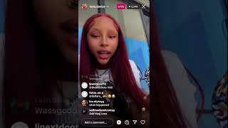 Lena on live she say stop attach her name to Wooda amp she not beefing with Nadia ☕️😱 [upl. by Girardi]