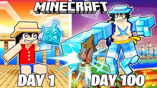 I Survived 100 Days as DIAMOND LUFFY in Minecraft [upl. by Golub]