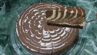 ZEBRA cake No baking No flour Quick and easy [upl. by Noram]