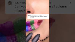 Guess the color🤔🤔🤩🌈 glossylips colortheory mixing shortvideo lipart colors mixingcolors art [upl. by Aynnek]