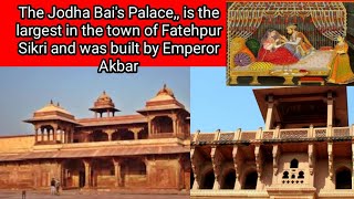 The Jodha Bais Palace is the largest in the town of Fatehpur Sikri and was built by Emperor Akbar [upl. by Gnouhp418]