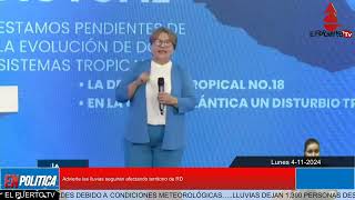 Meteorología advierte las lluvias seguirán afectando territorio de RD [upl. by Ecirbaf65]