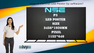 How to link the LED Poster together and control it by Software  NSE LED [upl. by Adnohsal]