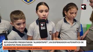 Estudiantes presentaron AlimentaPet un dispensador automático de alimentos para mascotas [upl. by Annuhsal]