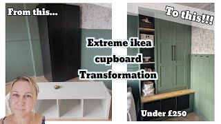 DIY COAT cupboard painted and transformed IKEA waldrobe [upl. by Iramaj]