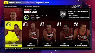 NBA 2K25 Portland Trail Blazers 9192 classic team  Jordan Era [upl. by Schultz573]