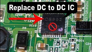 Lcd led TV panel repairing by replacing Dc to DC IC [upl. by Maryjane688]