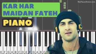 Kar Har Maidan Fateh  Piano Tutorial for Beginners  with Chords amp Notes [upl. by Trudie661]