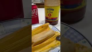 Tamales with hot sauce and coke is the best [upl. by Ttelrahc]