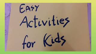 Easy activity for kidsPreSchool activities Play school activities Activities for 2 years and abov [upl. by Mcwilliams348]