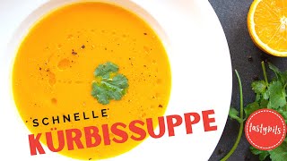 Cremige Kürbissuppe selber machen  Das schnelle amp einfache REZEPT [upl. by Emmey143]