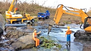 BRUDER TRACTOR FALLS into the river Rescue mission [upl. by Nievelt166]