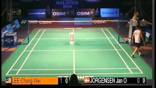 SF  MS  LEE Chong Wei vs Jan O JORGENSEN  2013 Badminton Superseries Finals [upl. by Sone]