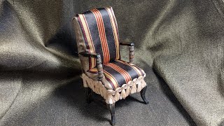 DOLLHOUSE CHAIR REPAIR amp REMAKE Part 1Little Gretchens Workshop [upl. by Elamef738]