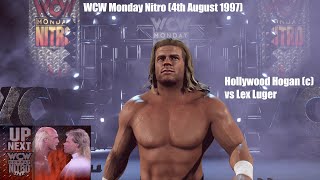 WCW Monday Nitro 4th August 1997  Hollywood Hulk Hogan c vs Lex Luger [upl. by Nomzzaj]